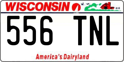 WI license plate 556TNL