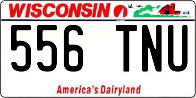 WI license plate 556TNU