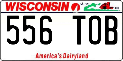WI license plate 556TOB