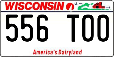 WI license plate 556TOO