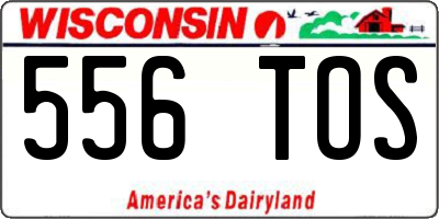 WI license plate 556TOS