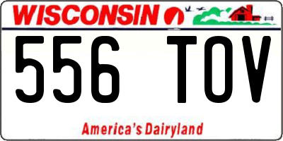 WI license plate 556TOV