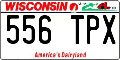 WI license plate 556TPX