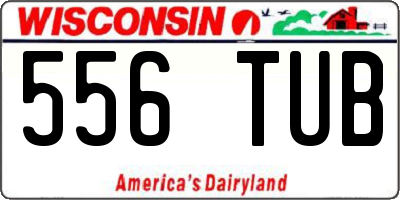 WI license plate 556TUB