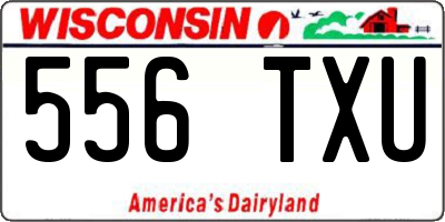 WI license plate 556TXU