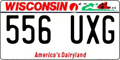 WI license plate 556UXG