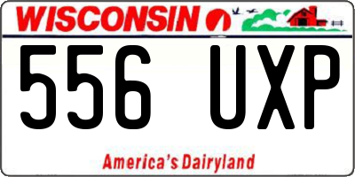 WI license plate 556UXP
