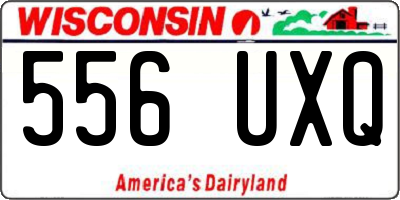 WI license plate 556UXQ