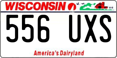 WI license plate 556UXS