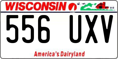WI license plate 556UXV