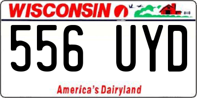 WI license plate 556UYD