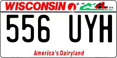 WI license plate 556UYH