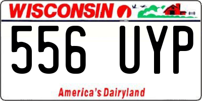 WI license plate 556UYP
