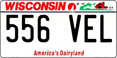 WI license plate 556VEL
