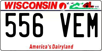 WI license plate 556VEM