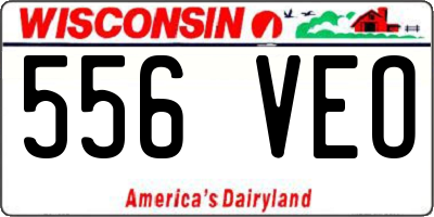 WI license plate 556VEO
