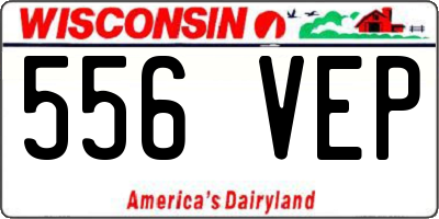 WI license plate 556VEP