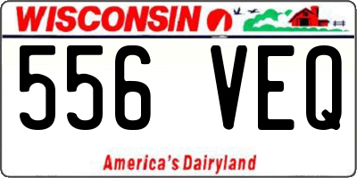 WI license plate 556VEQ