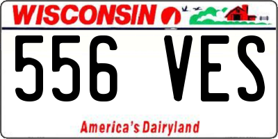 WI license plate 556VES