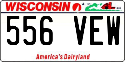 WI license plate 556VEW
