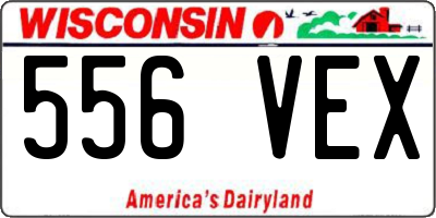WI license plate 556VEX