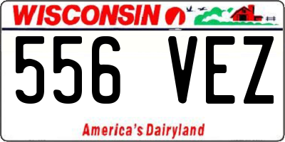 WI license plate 556VEZ