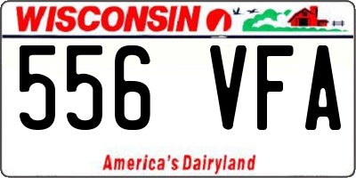 WI license plate 556VFA