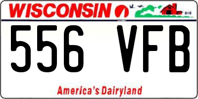 WI license plate 556VFB