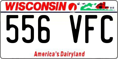 WI license plate 556VFC