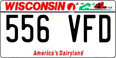 WI license plate 556VFD