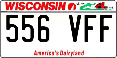 WI license plate 556VFF