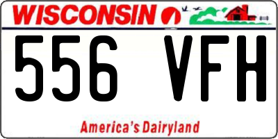 WI license plate 556VFH