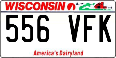 WI license plate 556VFK