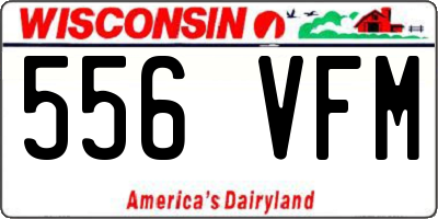 WI license plate 556VFM