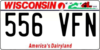 WI license plate 556VFN