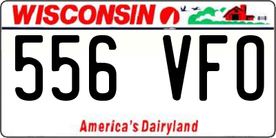 WI license plate 556VFO