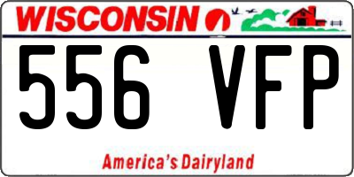 WI license plate 556VFP