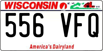 WI license plate 556VFQ