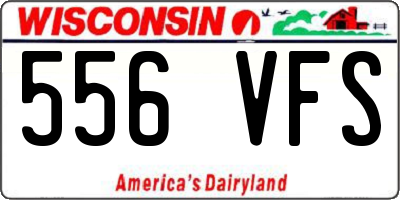 WI license plate 556VFS