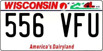 WI license plate 556VFU