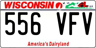 WI license plate 556VFV
