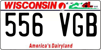 WI license plate 556VGB