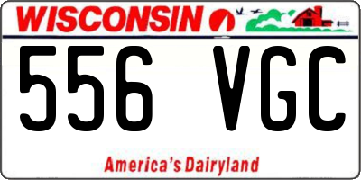 WI license plate 556VGC