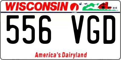 WI license plate 556VGD