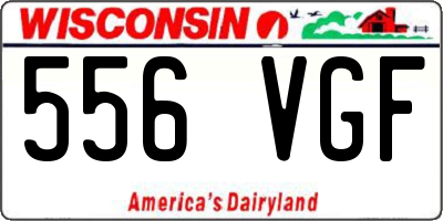 WI license plate 556VGF