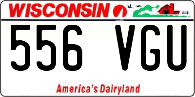 WI license plate 556VGU
