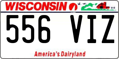 WI license plate 556VIZ
