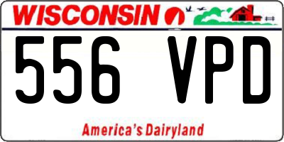 WI license plate 556VPD