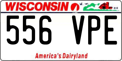 WI license plate 556VPE