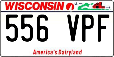 WI license plate 556VPF